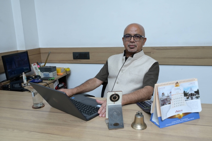 Mr. Felix Madonna Silvester at Madonna Electronics office