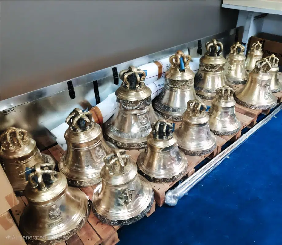 A lot of Madonna Bronze Bells put together